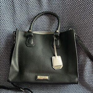 Kenneth Cole  Reaction Black Leather Tote Bag